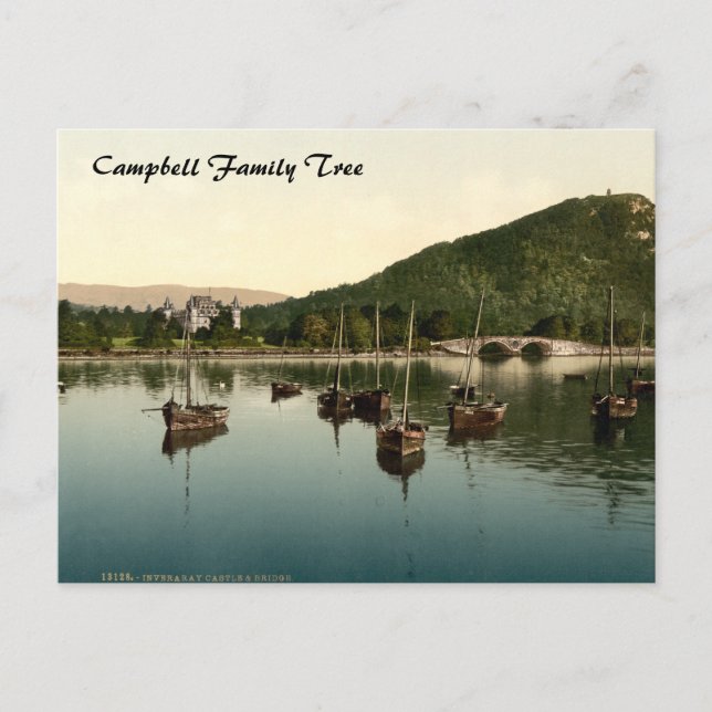 Inverary Castle and Bridge, Scotland Postcard (Front)