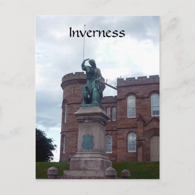 inverness castle statue postcard (Front)