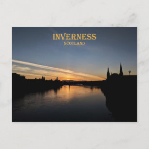 Inverness, Scotland, UK sunset Postcard