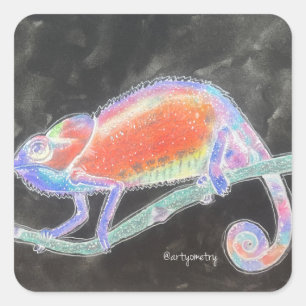 Inverse Chameleon Square Sticker