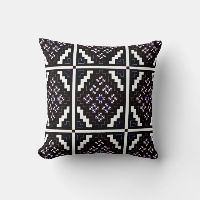 Invert Mirrored Mosaic 2 ( Small ) Throw Pillow (Front)