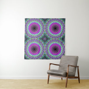 Invert Peacock Mandala Wallpaper Tapestry
