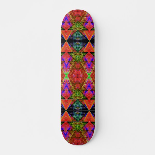 Invert Triangle Prism Quilt 2 Skateboard (Front)