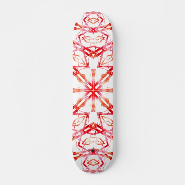 Invert Wispy Looking Glass Cross Skateboard (Front)