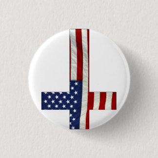 Inverted Cross America 1 Inch Round Button