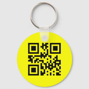 Inverted ☻ Happy Face -- QR Code Keychain