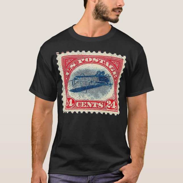 Inverted jenny stamp  stamp collector philatelist  T-Shirt (Front)