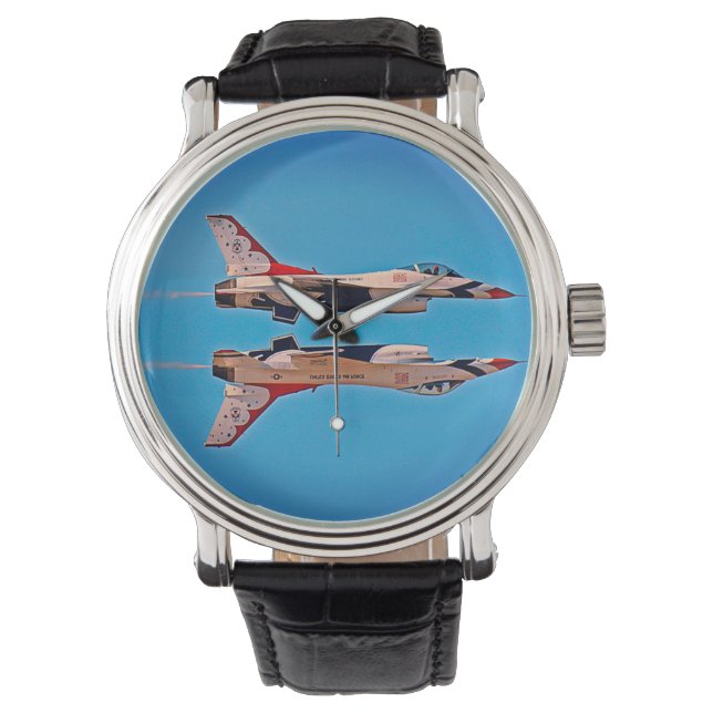 Inverted Jet Airplanes F16 USAF US Air Force Watch (Front)
