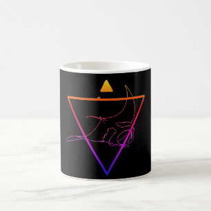 Inverted manta ray mug