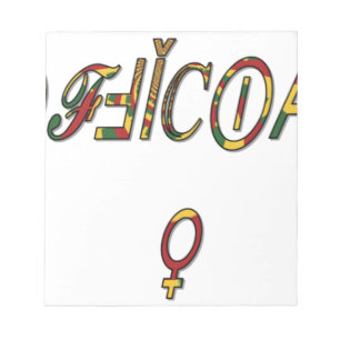 Inverted "OFFICIAL" Female Symbol Art Print Notepad