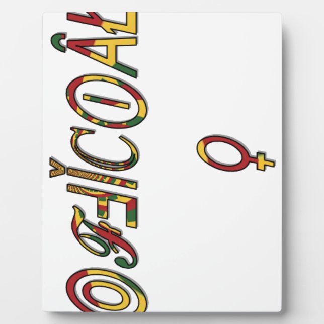 Inverted "OFFICIAL" Female Symbol Art Print Plaque (Front)