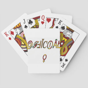 Inverted "OFFICIAL" Female Symbol Art Print Playing Cards