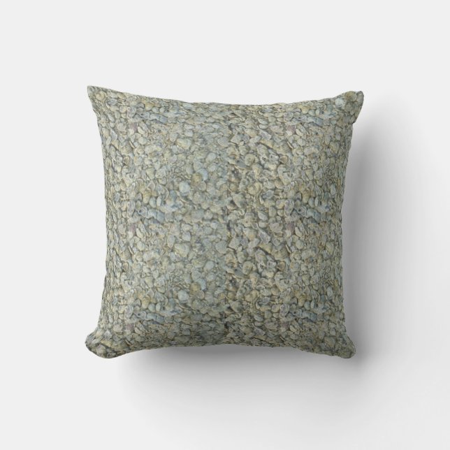 Inverted Oyster Shells Abstract Throw Pillow (Front)