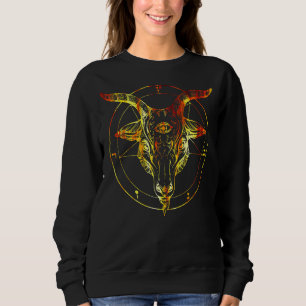 Inverted Pentagram With Baphomet And All Seeing Ey Sweatshirt