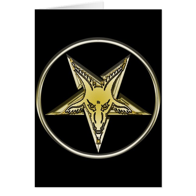 Inverted Pentagram with Golden Goat Head (Front)
