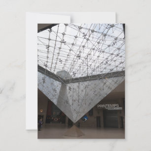 Inverted Pyramid at the Louvre Museum, Paris Postcard