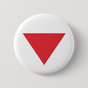 Inverted Red Triangle 2 Inch Round Button