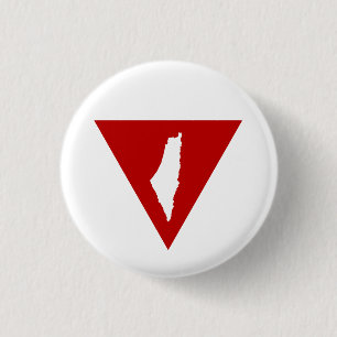Inverted Red Triangle keffiyeh 1 Inch Round Button