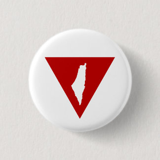 Inverted Red Triangle keffiyeh 1 Inch Round Button
