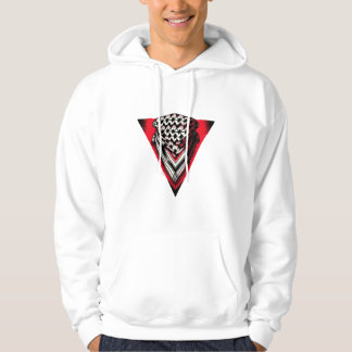 Inverted Red Triangle keffiyeh Hoodie