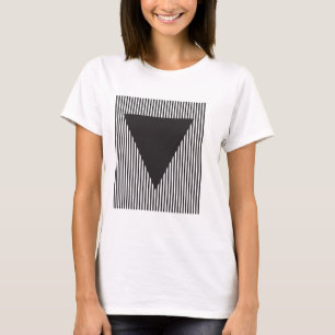 Inverted Triangle on Striped Field T-Shirt