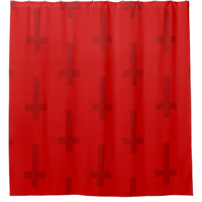 inverted upside down cross red (Front)