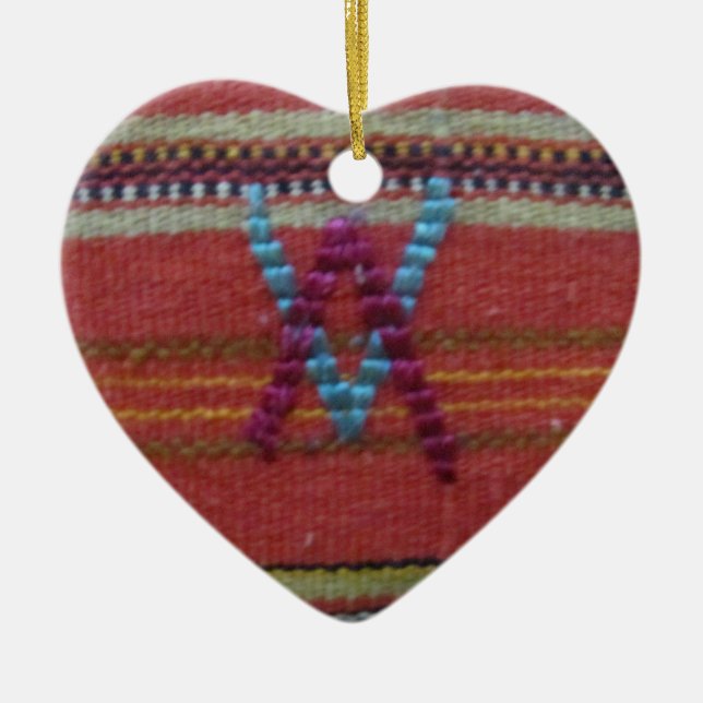 Inverted V's Ceramic Ornament (Front)