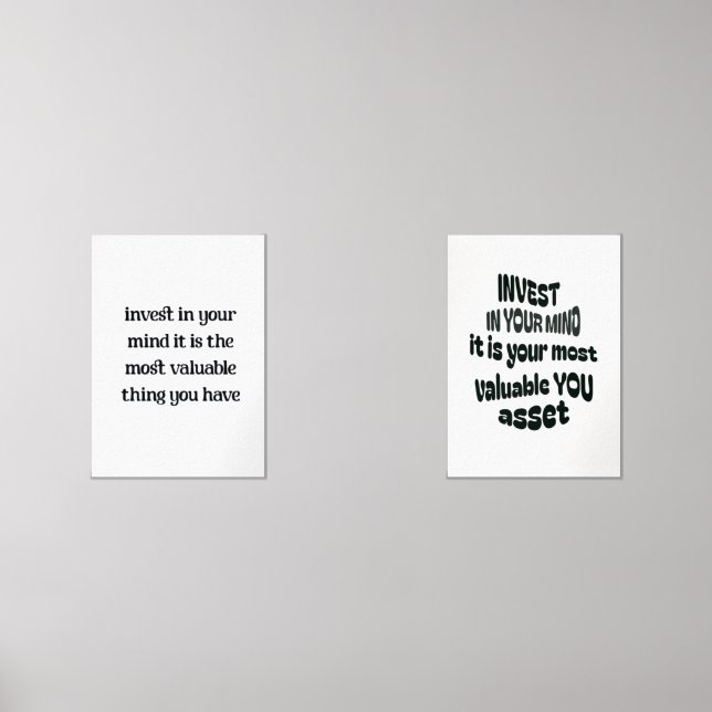 Invest in your mind, it is the most valuable thing (Front)