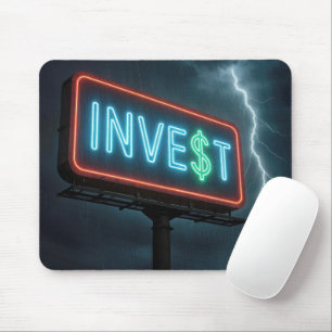 Invest Neon Billboard In a Storm Mouse Pad