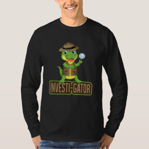 Investi-Gator Pun Alligator Detective T-Shirt