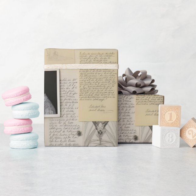 Investigation Board with Photographs and Notes Wrapping Paper (Baby Shower)