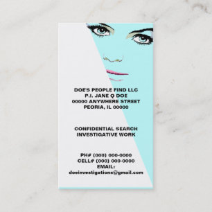 INVESTIGATIVE PRIVATE INVESTIGATION BUSINESS CARDS