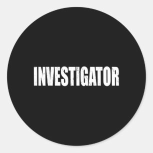 Investigator Halloween Costume Party Cute Funny Classic Round Sticker