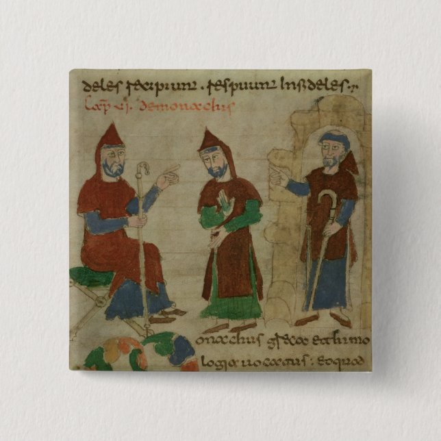 Investiture Benedictine Monk, from 'De 2 Inch Square Button (Front)
