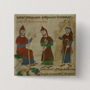 Investiture Benedictine Monk, from 'De 2 Inch Square Button