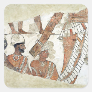 Investiture of the king by the goddess Ishtar Square Sticker