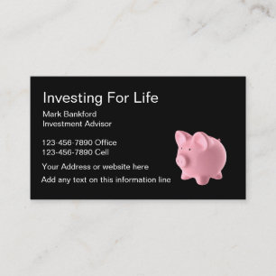 Investment Advisor Business Card