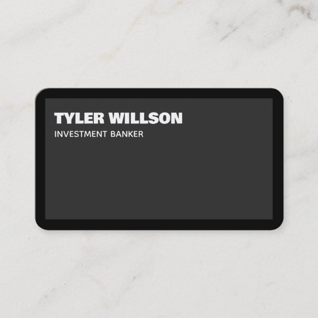 Investment Banker Business Card (Front)