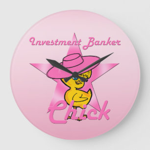 Investment Banker Chick #8 Large Clock