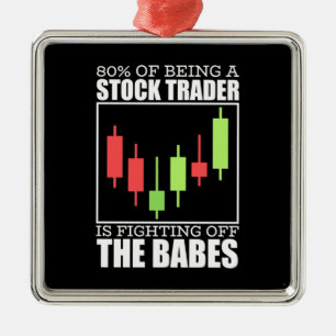 Investor A Stock Trader Is Fighting Metal Ornament