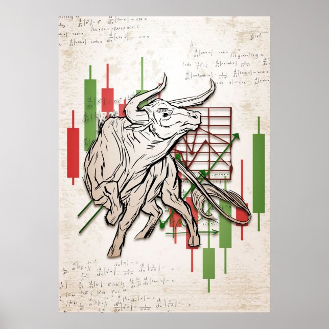 Investor Bears And Bulls Market Poster (Front)