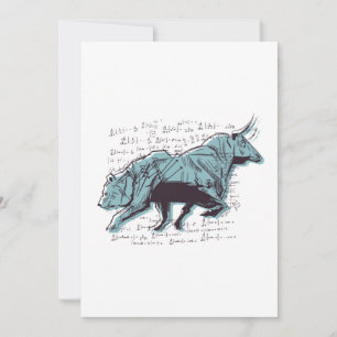 Investor Bull and Bear Market Custom Card