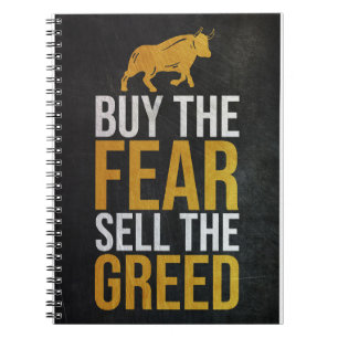 Investor Buy Fear Sell Greed Trader Notebook