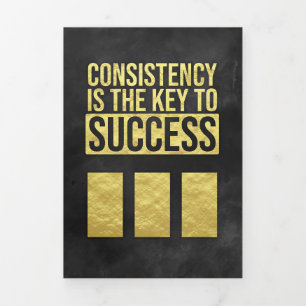 Investor Consistency Is The Key To Success Tri-Fold Card