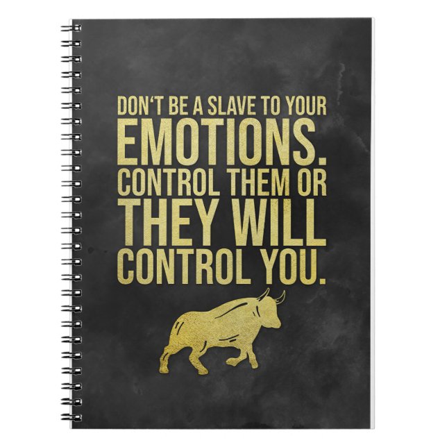 Investor Control Your Emotions Notebook (Front)