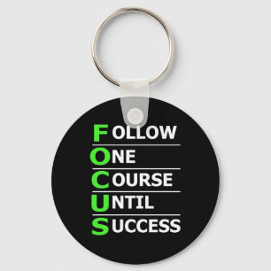 Investor Follow One Course Until Success Keychain