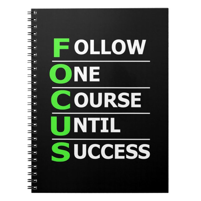 Investor Follow One Course Until Success Notebook (Front)
