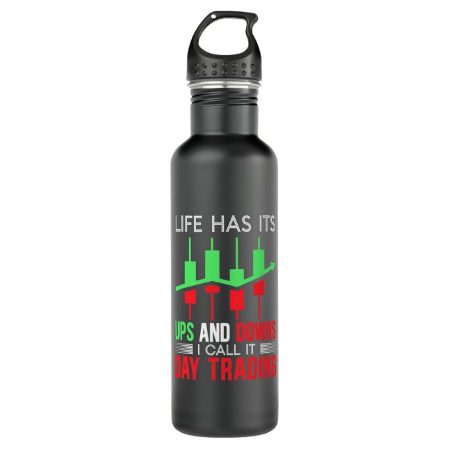 Investor I Call It Day Trading 710 Ml Water Bottle (Front)