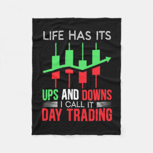 Investor I Call It Day Trading Fleece Blanket