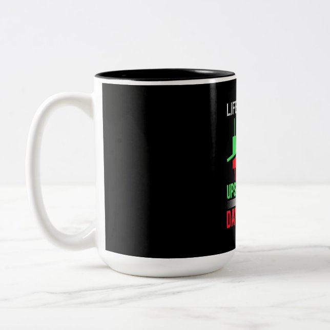 Investor I Call It Day Trading Two-Tone Coffee Mug (Left)
